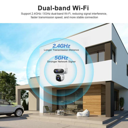 Srihome SH062 8MP Binocular Outdoor Auto-Tracking Wireless WiFi Security Camera, SH062