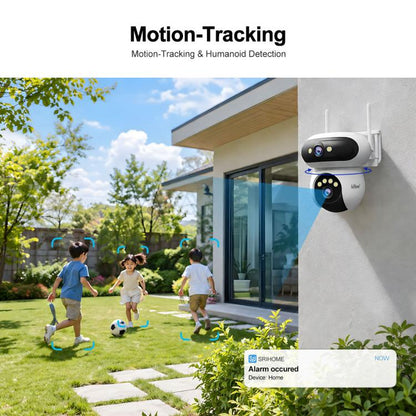 Srihome SH062 8MP Binocular Outdoor Auto-Tracking Wireless WiFi Security Camera, SH062