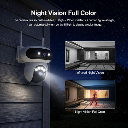 Srihome SH062 8MP Binocular Outdoor Auto-Tracking Wireless WiFi Security Camera, SH062