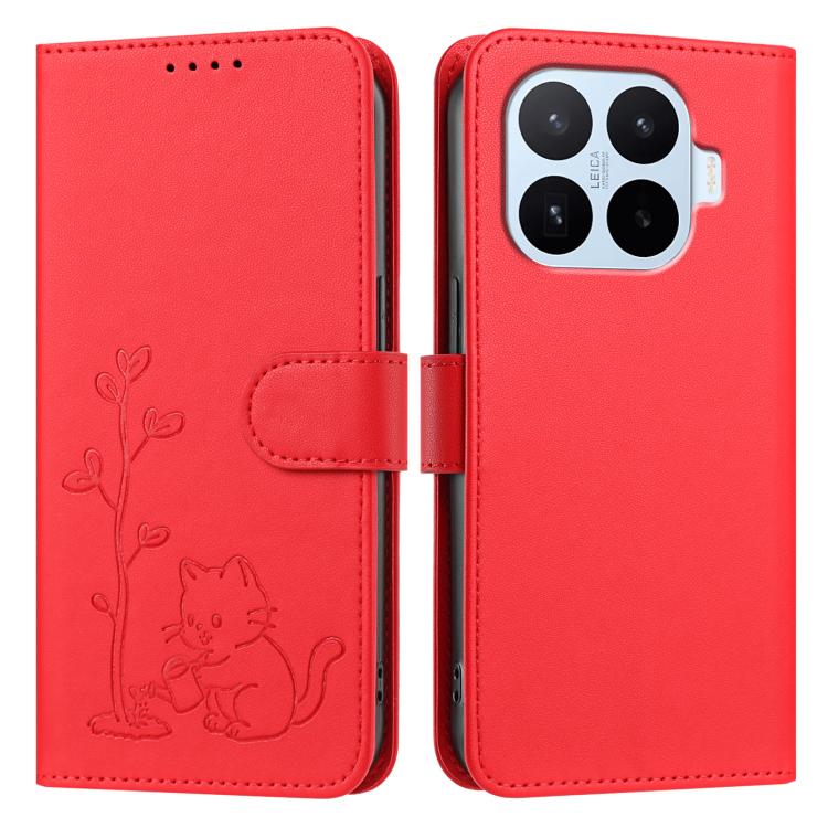 YX0014 Cat Watering Tree Buckle Vegan Leather Phone Case with Lanyard, For Xiaomi 17T 5G, For Xiaomi Poco X8 Pro Max / Redmi Turbo 5 Max, For Xiaomi Poco X8 Pro 5G / Redmi Turbo 5 5G, For Xiaomi 17 Ultra, For Xiaomi Poco F8 Ultra 5G / Redmi K90 Pro Max...