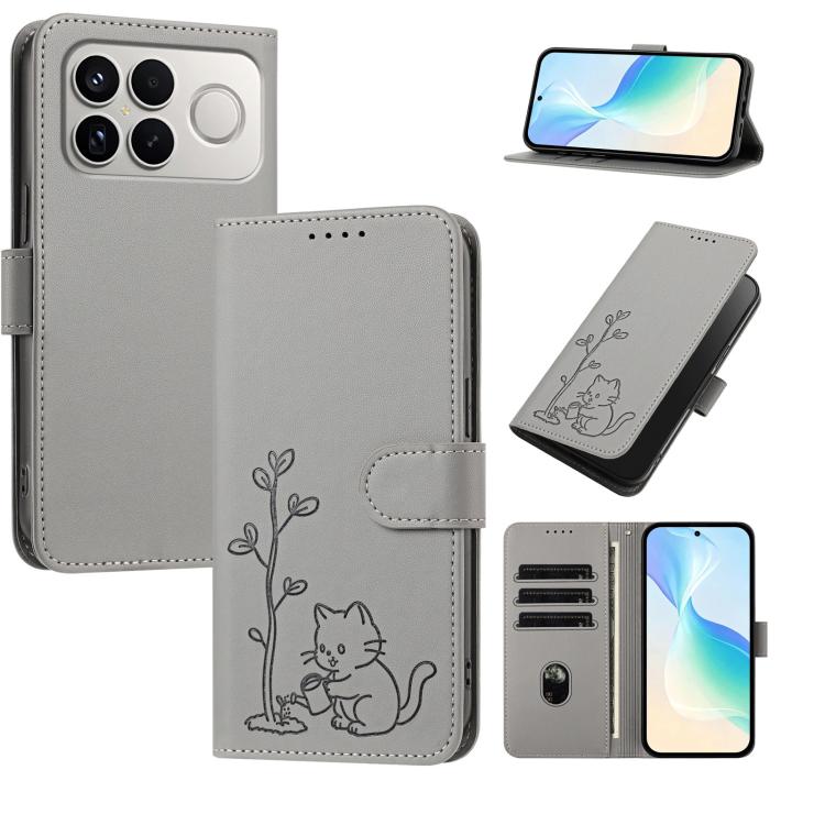 YX0014 Cat Watering Tree Buckle Vegan Leather Phone Case with Lanyard, For Xiaomi 17T 5G, For Xiaomi Poco X8 Pro Max / Redmi Turbo 5 Max, For Xiaomi Poco X8 Pro 5G / Redmi Turbo 5 5G, For Xiaomi 17 Ultra, For Xiaomi Poco F8 Ultra 5G / Redmi K90 Pro Max...