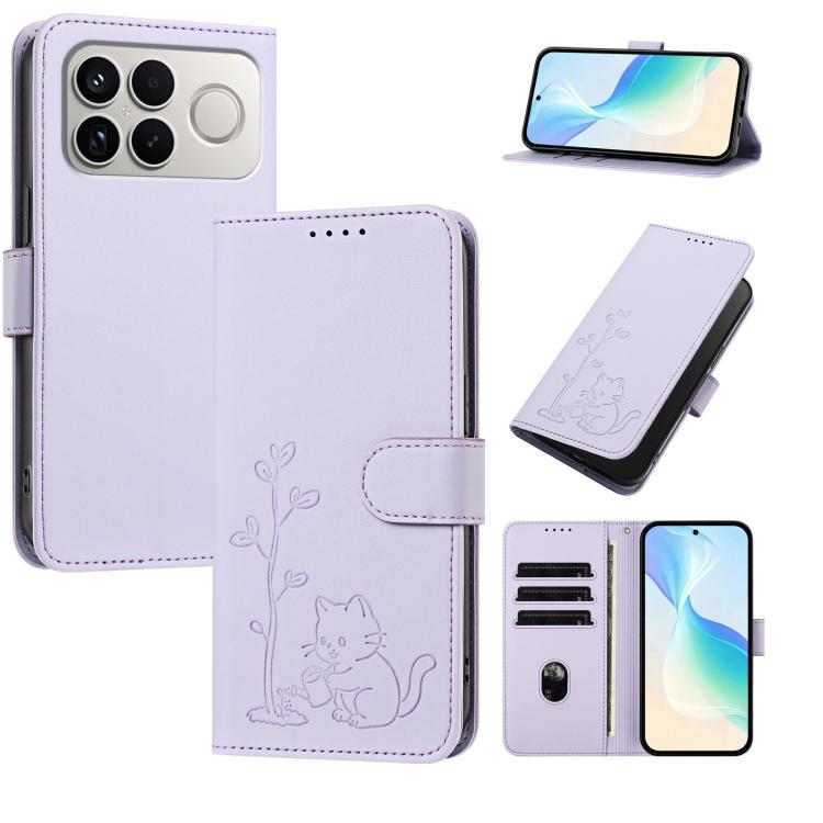 YX0014 Cat Watering Tree Buckle Vegan Leather Phone Case with Lanyard, For Xiaomi 17T 5G, For Xiaomi Poco X8 Pro Max / Redmi Turbo 5 Max, For Xiaomi Poco X8 Pro 5G / Redmi Turbo 5 5G, For Xiaomi 17 Ultra, For Xiaomi Poco F8 Ultra 5G / Redmi K90 Pro Max...
