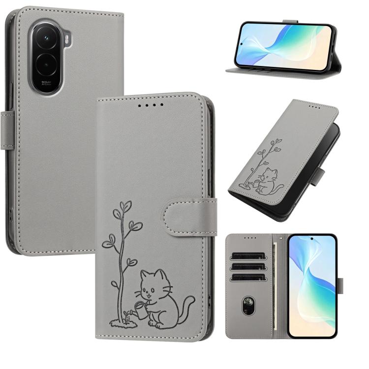 YX0014 Cat Watering Tree Buckle Vegan Leather Phone Case with Lanyard, For Xiaomi Poco M7 4G 169mm, For Xiaomi 15T Pro 5G, For Xiaomi 15T 5G, For Xiaomi Civi 5 Pro, For Xiaomi 15S Pro, For Xiaomi Poco F7 / Redmi Turbo 4 Pro                             ...
