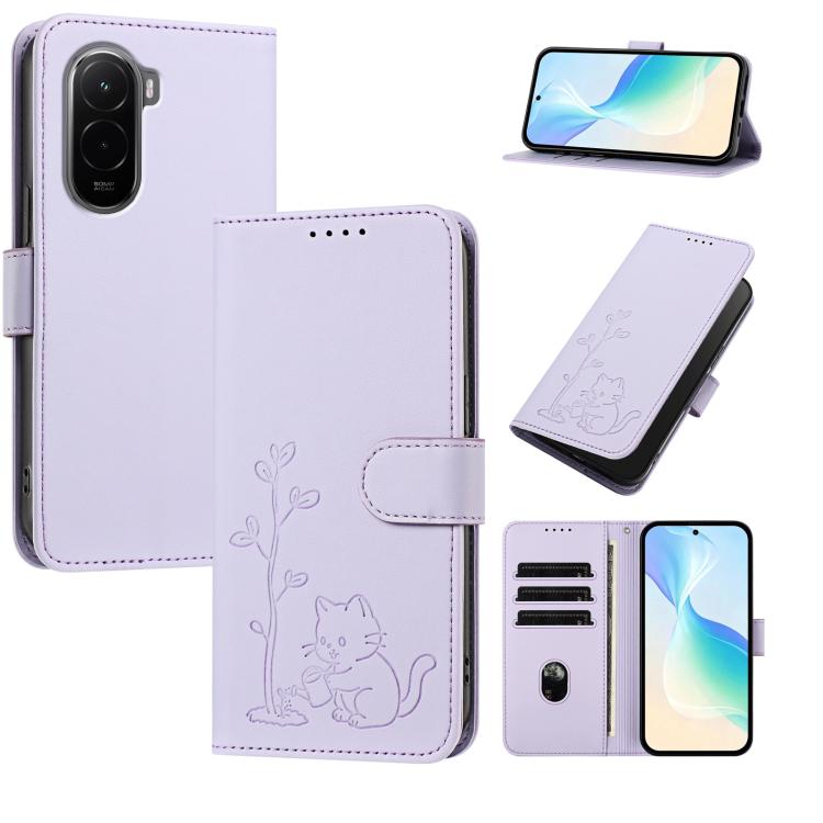 YX0014 Cat Watering Tree Buckle Vegan Leather Phone Case with Lanyard, For Xiaomi Poco M7 4G 169mm, For Xiaomi 15T Pro 5G, For Xiaomi 15T 5G, For Xiaomi Civi 5 Pro, For Xiaomi 15S Pro, For Xiaomi Poco F7 / Redmi Turbo 4 Pro                             ...