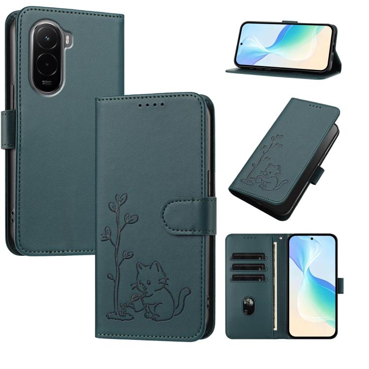 YX0014 Cat Watering Tree Buckle Vegan Leather Phone Case with Lanyard, For Xiaomi Poco M7 4G 169mm, For Xiaomi 15T Pro 5G, For Xiaomi 15T 5G, For Xiaomi Civi 5 Pro, For Xiaomi 15S Pro, For Xiaomi Poco F7 / Redmi Turbo 4 Pro                             ...
