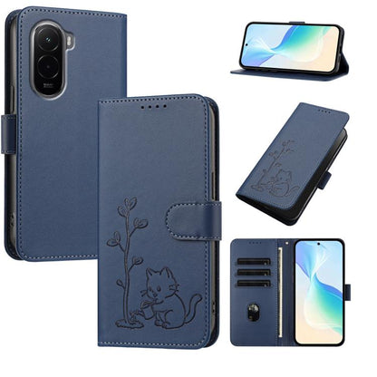 YX0014 Cat Watering Tree Buckle Vegan Leather Phone Case with Lanyard, For Xiaomi Poco M7 4G 169mm, For Xiaomi 15T Pro 5G, For Xiaomi 15T 5G, For Xiaomi Civi 5 Pro, For Xiaomi 15S Pro, For Xiaomi Poco F7 / Redmi Turbo 4 Pro                             ...