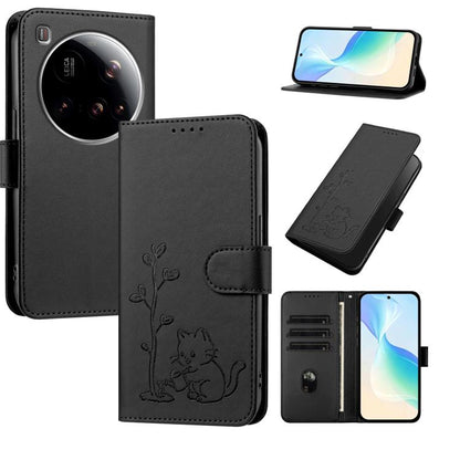 YX0014 Cat Watering Tree Buckle Vegan Leather Phone Case with Lanyard, For Xiaomi Poco M7 4G 169mm, For Xiaomi 15T Pro 5G, For Xiaomi 15T 5G, For Xiaomi Civi 5 Pro, For Xiaomi 15S Pro, For Xiaomi Poco F7 / Redmi Turbo 4 Pro                             ...