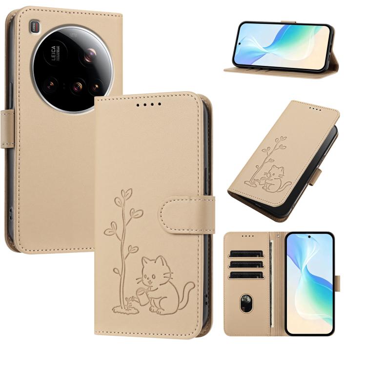 YX0014 Cat Watering Tree Buckle Vegan Leather Phone Case with Lanyard, For Xiaomi Poco M7 4G 169mm, For Xiaomi 15T Pro 5G, For Xiaomi 15T 5G, For Xiaomi Civi 5 Pro, For Xiaomi 15S Pro, For Xiaomi Poco F7 / Redmi Turbo 4 Pro                             ...