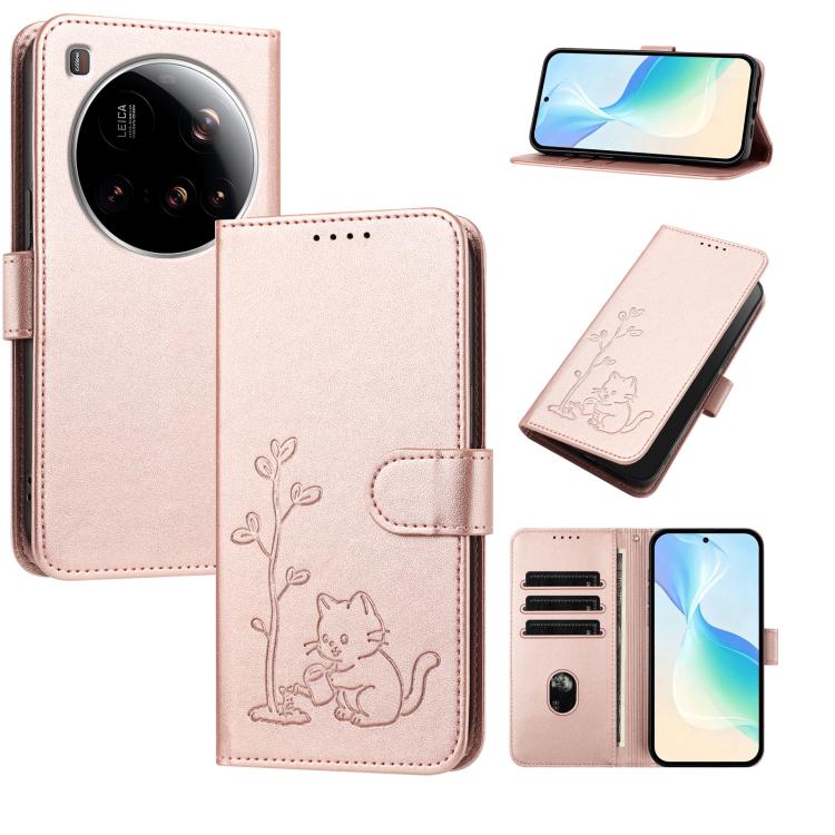 YX0014 Cat Watering Tree Buckle Vegan Leather Phone Case with Lanyard, For Xiaomi Poco M7 4G 169mm, For Xiaomi 15T Pro 5G, For Xiaomi 15T 5G, For Xiaomi Civi 5 Pro, For Xiaomi 15S Pro, For Xiaomi Poco F7 / Redmi Turbo 4 Pro                             ...