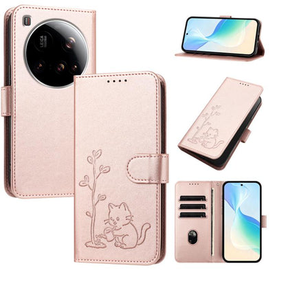 YX0014 Cat Watering Tree Buckle Vegan Leather Phone Case with Lanyard, For Xiaomi Poco M7 4G 169mm, For Xiaomi 15T Pro 5G, For Xiaomi 15T 5G, For Xiaomi Civi 5 Pro, For Xiaomi 15S Pro, For Xiaomi Poco F7 / Redmi Turbo 4 Pro                             ...