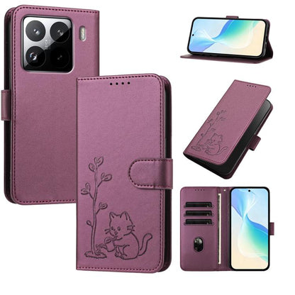 YX0014 Cat Watering Tree Buckle Vegan Leather Phone Case with Lanyard, For Xiaomi Poco M7 4G 169mm, For Xiaomi 15T Pro 5G, For Xiaomi 15T 5G, For Xiaomi Civi 5 Pro, For Xiaomi 15S Pro, For Xiaomi Poco F7 / Redmi Turbo 4 Pro                             ...