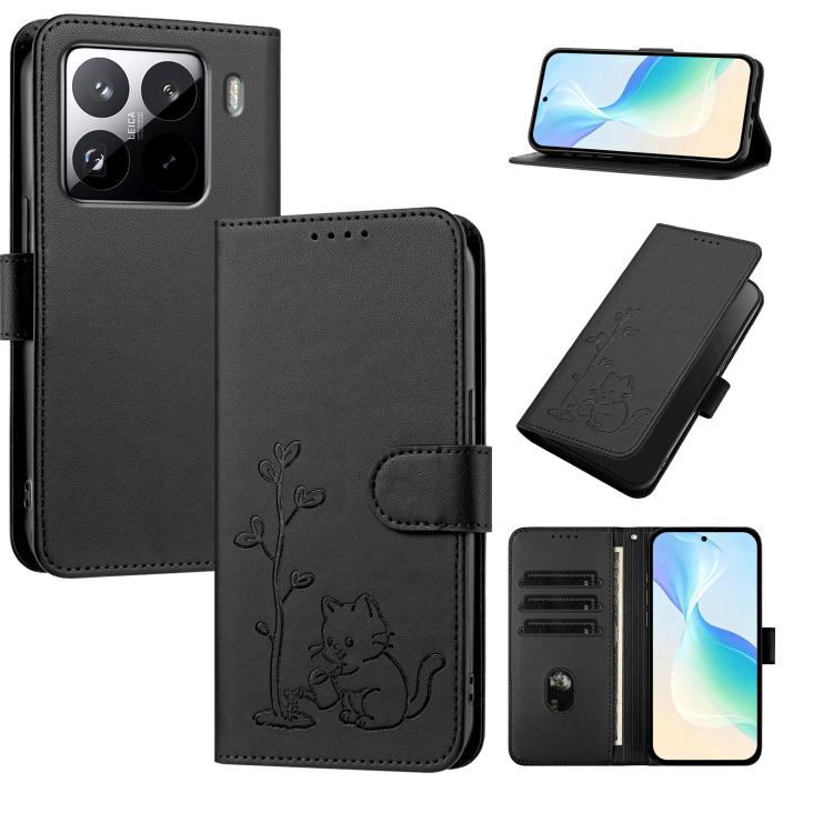 YX0014 Cat Watering Tree Buckle Vegan Leather Phone Case with Lanyard, For Xiaomi Poco M7 4G 169mm, For Xiaomi 15T Pro 5G, For Xiaomi 15T 5G, For Xiaomi Civi 5 Pro, For Xiaomi 15S Pro, For Xiaomi Poco F7 / Redmi Turbo 4 Pro                             ...
