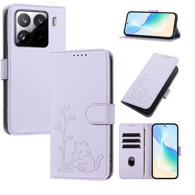 YX0014 Cat Watering Tree Buckle Vegan Leather Phone Case with Lanyard, For Xiaomi Poco M7 4G 169mm, For Xiaomi 15T Pro 5G, For Xiaomi 15T 5G, For Xiaomi Civi 5 Pro, For Xiaomi 15S Pro, For Xiaomi Poco F7 / Redmi Turbo 4 Pro                             ...