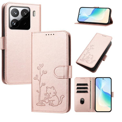YX0014 Cat Watering Tree Buckle Vegan Leather Phone Case with Lanyard, For Xiaomi Poco M7 4G 169mm, For Xiaomi 15T Pro 5G, For Xiaomi 15T 5G, For Xiaomi Civi 5 Pro, For Xiaomi 15S Pro, For Xiaomi Poco F7 / Redmi Turbo 4 Pro                             ...