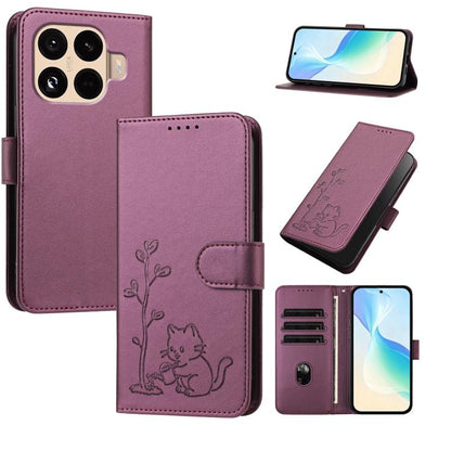 YX0014 Cat Watering Tree Buckle Vegan Leather Phone Case with Lanyard, For Xiaomi Poco M7 4G 169mm, For Xiaomi 15T Pro 5G, For Xiaomi 15T 5G, For Xiaomi Civi 5 Pro, For Xiaomi 15S Pro, For Xiaomi Poco F7 / Redmi Turbo 4 Pro                             ...