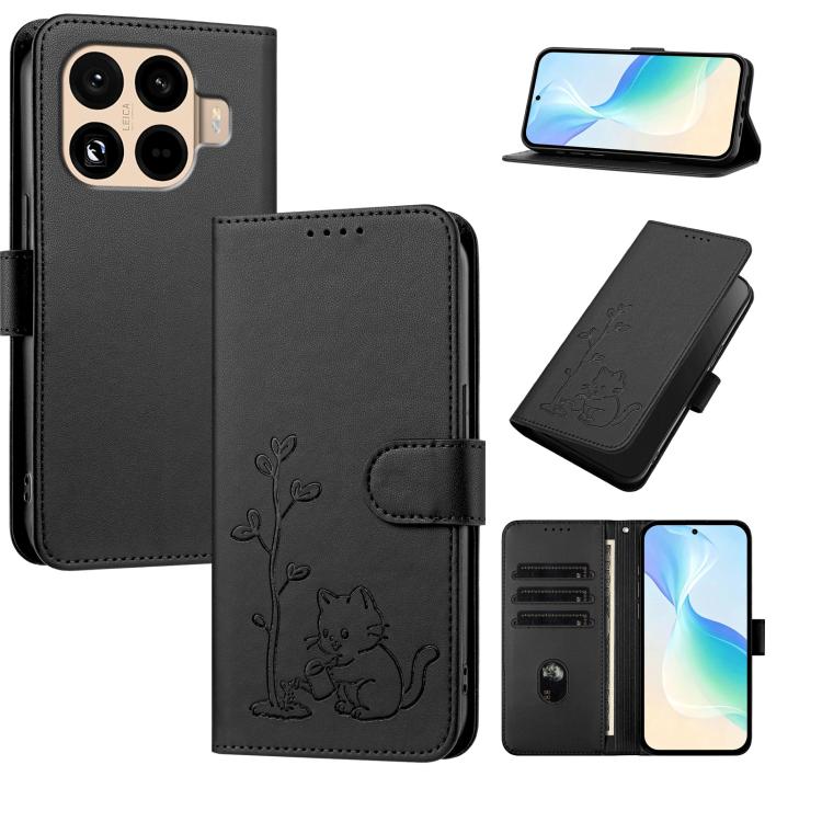 YX0014 Cat Watering Tree Buckle Vegan Leather Phone Case with Lanyard, For Xiaomi Poco M7 4G 169mm, For Xiaomi 15T Pro 5G, For Xiaomi 15T 5G, For Xiaomi Civi 5 Pro, For Xiaomi 15S Pro, For Xiaomi Poco F7 / Redmi Turbo 4 Pro                             ...