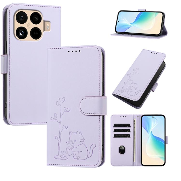 YX0014 Cat Watering Tree Buckle Vegan Leather Phone Case with Lanyard, For Xiaomi Poco M7 4G 169mm, For Xiaomi 15T Pro 5G, For Xiaomi 15T 5G, For Xiaomi Civi 5 Pro, For Xiaomi 15S Pro, For Xiaomi Poco F7 / Redmi Turbo 4 Pro                             ...