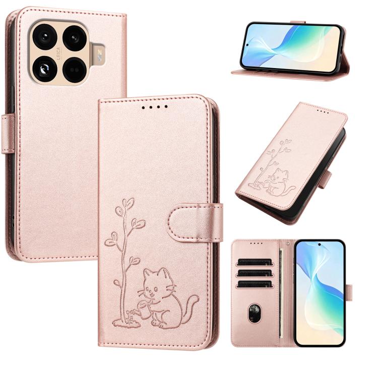 YX0014 Cat Watering Tree Buckle Vegan Leather Phone Case with Lanyard, For Xiaomi Poco M7 4G 169mm, For Xiaomi 15T Pro 5G, For Xiaomi 15T 5G, For Xiaomi Civi 5 Pro, For Xiaomi 15S Pro, For Xiaomi Poco F7 / Redmi Turbo 4 Pro                             ...
