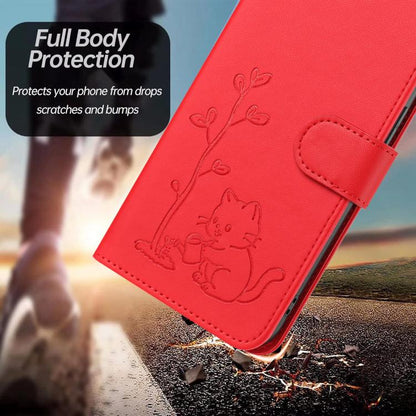 YX0014 Cat Watering Tree Buckle Vegan Leather Phone Case with Lanyard, For Xiaomi 17 Pro, For Xiaomi 17, For Xiaomi Poco M7 4G 169mm, For Xiaomi 15T Pro 5G, For Xiaomi 15T 5G, For Xiaomi Civi 5 Pro, For Xiaomi 15S Pro                                   ...