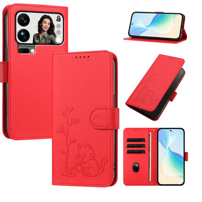 YX0014 Cat Watering Tree Buckle Vegan Leather Phone Case with Lanyard, For Xiaomi 17T 5G, For Xiaomi Poco X8 Pro Max / Redmi Turbo 5 Max, For Xiaomi Poco X8 Pro 5G / Redmi Turbo 5 5G, For Xiaomi 17 Ultra, For Xiaomi Poco F8 Ultra 5G / Redmi K90 Pro Max...