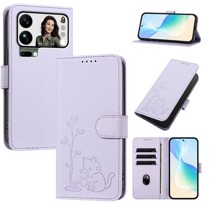 YX0014 Cat Watering Tree Buckle Vegan Leather Phone Case with Lanyard, For Xiaomi 17T 5G, For Xiaomi Poco X8 Pro Max / Redmi Turbo 5 Max, For Xiaomi Poco X8 Pro 5G / Redmi Turbo 5 5G, For Xiaomi 17 Ultra, For Xiaomi Poco F8 Ultra 5G / Redmi K90 Pro Max...