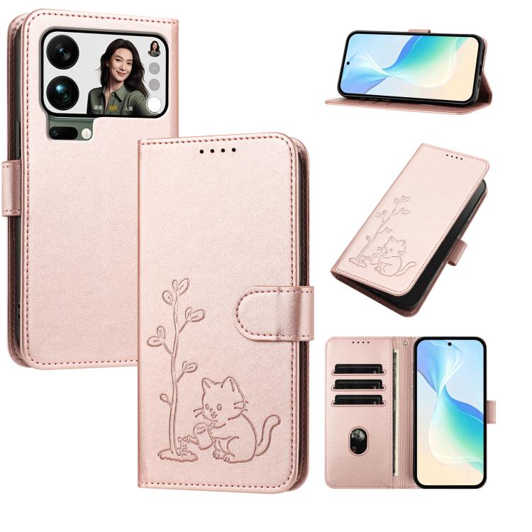 YX0014 Cat Watering Tree Buckle Vegan Leather Phone Case with Lanyard, For Xiaomi 17T 5G, For Xiaomi Poco X8 Pro Max / Redmi Turbo 5 Max, For Xiaomi Poco X8 Pro 5G / Redmi Turbo 5 5G, For Xiaomi 17 Ultra, For Xiaomi Poco F8 Ultra 5G / Redmi K90 Pro Max...