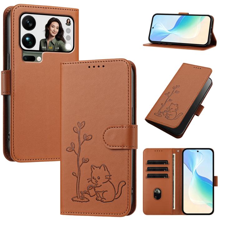 YX0014 Cat Watering Tree Buckle Vegan Leather Phone Case with Lanyard, For Xiaomi 17T 5G, For Xiaomi Poco X8 Pro Max / Redmi Turbo 5 Max, For Xiaomi Poco X8 Pro 5G / Redmi Turbo 5 5G, For Xiaomi 17 Ultra, For Xiaomi Poco F8 Ultra 5G / Redmi K90 Pro Max...