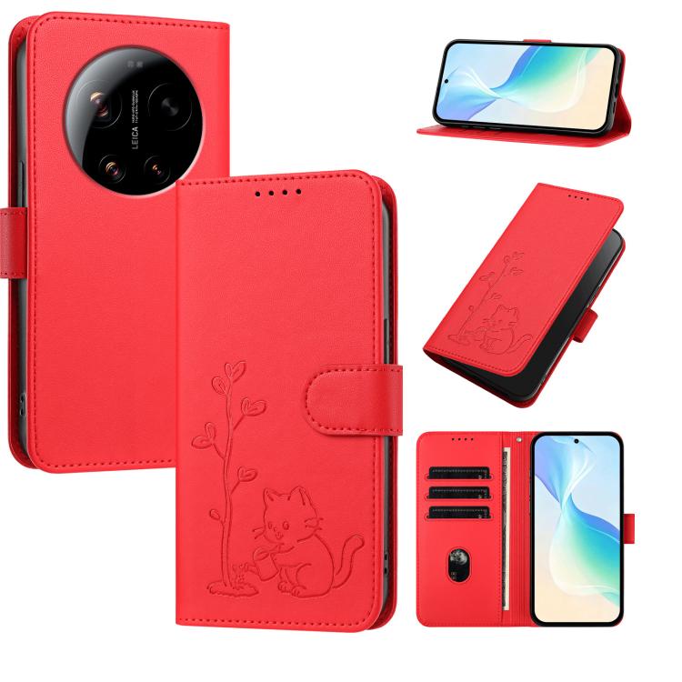 YX0014 Cat Watering Tree Buckle Vegan Leather Phone Case with Lanyard, For Xiaomi 17T 5G, For Xiaomi Poco X8 Pro Max / Redmi Turbo 5 Max, For Xiaomi Poco X8 Pro 5G / Redmi Turbo 5 5G, For Xiaomi 17 Ultra, For Xiaomi Poco F8 Ultra 5G / Redmi K90 Pro Max...