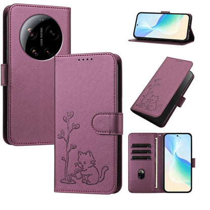 YX0014 Cat Watering Tree Buckle Vegan Leather Phone Case with Lanyard, For Xiaomi 17T 5G, For Xiaomi Poco X8 Pro Max / Redmi Turbo 5 Max, For Xiaomi Poco X8 Pro 5G / Redmi Turbo 5 5G, For Xiaomi 17 Ultra, For Xiaomi Poco F8 Ultra 5G / Redmi K90 Pro Max...