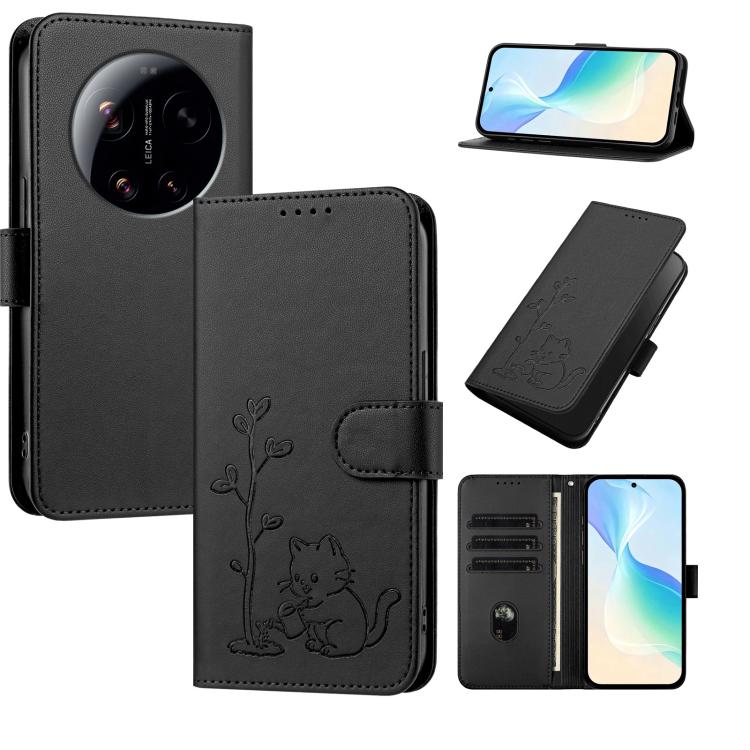 YX0014 Cat Watering Tree Buckle Vegan Leather Phone Case with Lanyard, For Xiaomi 17T 5G, For Xiaomi Poco X8 Pro Max / Redmi Turbo 5 Max, For Xiaomi Poco X8 Pro 5G / Redmi Turbo 5 5G, For Xiaomi 17 Ultra, For Xiaomi Poco F8 Ultra 5G / Redmi K90 Pro Max...