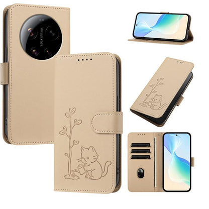 YX0014 Cat Watering Tree Buckle Vegan Leather Phone Case with Lanyard, For Xiaomi 17T 5G, For Xiaomi Poco X8 Pro Max / Redmi Turbo 5 Max, For Xiaomi Poco X8 Pro 5G / Redmi Turbo 5 5G, For Xiaomi 17 Ultra, For Xiaomi Poco F8 Ultra 5G / Redmi K90 Pro Max...