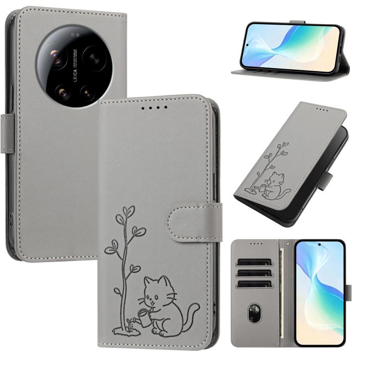 YX0014 Cat Watering Tree Buckle Vegan Leather Phone Case with Lanyard, For Xiaomi 17T 5G, For Xiaomi Poco X8 Pro Max / Redmi Turbo 5 Max, For Xiaomi Poco X8 Pro 5G / Redmi Turbo 5 5G, For Xiaomi 17 Ultra, For Xiaomi Poco F8 Ultra 5G / Redmi K90 Pro Max...