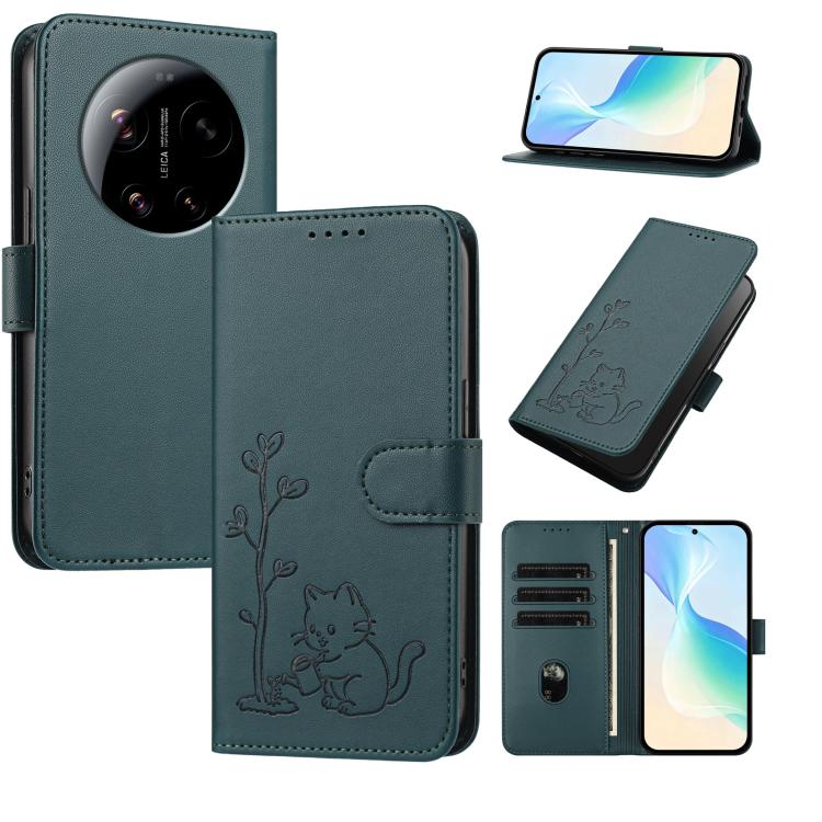 YX0014 Cat Watering Tree Buckle Vegan Leather Phone Case with Lanyard, For Xiaomi 17T 5G, For Xiaomi Poco X8 Pro Max / Redmi Turbo 5 Max, For Xiaomi Poco X8 Pro 5G / Redmi Turbo 5 5G, For Xiaomi 17 Ultra, For Xiaomi Poco F8 Ultra 5G / Redmi K90 Pro Max...