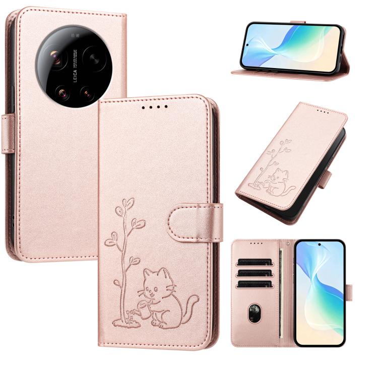 YX0014 Cat Watering Tree Buckle Vegan Leather Phone Case with Lanyard, For Xiaomi 17T 5G, For Xiaomi Poco X8 Pro Max / Redmi Turbo 5 Max, For Xiaomi Poco X8 Pro 5G / Redmi Turbo 5 5G, For Xiaomi 17 Ultra, For Xiaomi Poco F8 Ultra 5G / Redmi K90 Pro Max...
