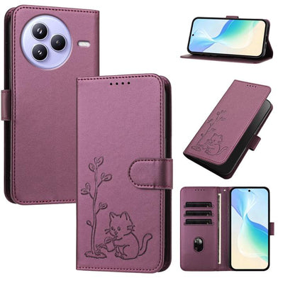 YX0014 Cat Watering Tree Buckle Vegan Leather Phone Case with Lanyard, For Xiaomi Poco M7 4G 169mm, For Xiaomi 15T Pro 5G, For Xiaomi 15T 5G, For Xiaomi Civi 5 Pro, For Xiaomi 15S Pro, For Xiaomi Poco F7 / Redmi Turbo 4 Pro                             ...
