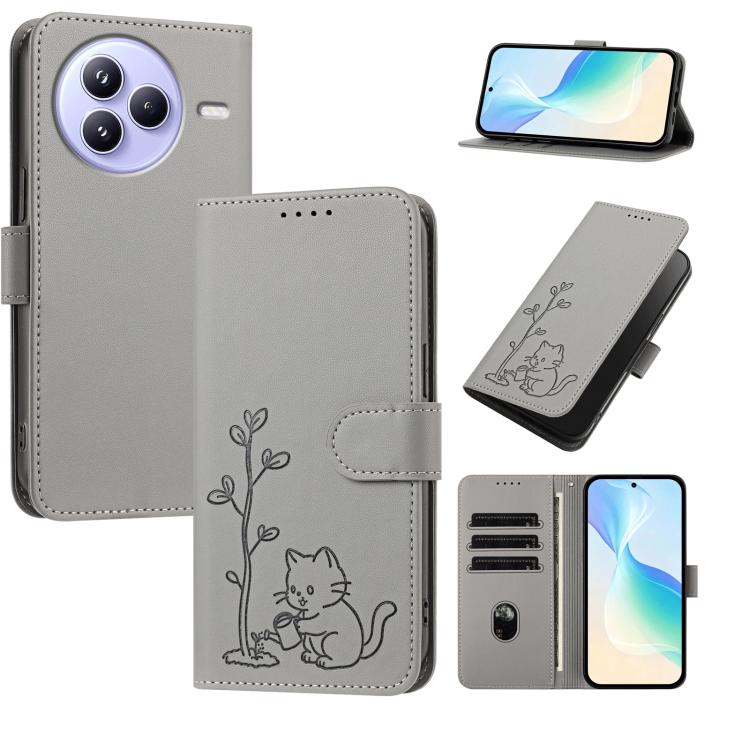 YX0014 Cat Watering Tree Buckle Vegan Leather Phone Case with Lanyard, For Xiaomi Poco M7 4G 169mm, For Xiaomi 15T Pro 5G, For Xiaomi 15T 5G, For Xiaomi Civi 5 Pro, For Xiaomi 15S Pro, For Xiaomi Poco F7 / Redmi Turbo 4 Pro                             ...