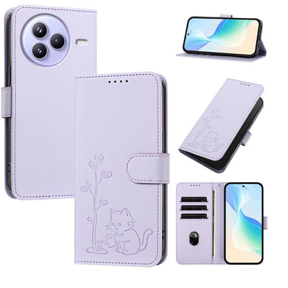 YX0014 Cat Watering Tree Buckle Vegan Leather Phone Case with Lanyard, For Xiaomi Poco M7 4G 169mm, For Xiaomi 15T Pro 5G, For Xiaomi 15T 5G, For Xiaomi Civi 5 Pro, For Xiaomi 15S Pro, For Xiaomi Poco F7 / Redmi Turbo 4 Pro                             ...