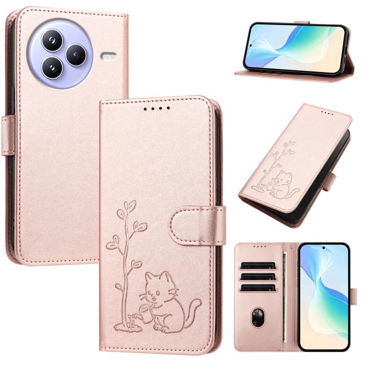 YX0014 Cat Watering Tree Buckle Vegan Leather Phone Case with Lanyard, For Xiaomi Poco M7 4G 169mm, For Xiaomi 15T Pro 5G, For Xiaomi 15T 5G, For Xiaomi Civi 5 Pro, For Xiaomi 15S Pro, For Xiaomi Poco F7 / Redmi Turbo 4 Pro                             ...