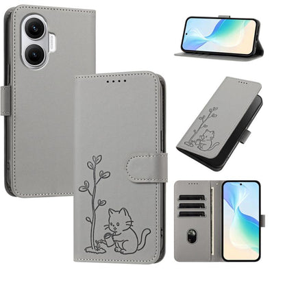 YX0014 Cat Watering Tree Buckle Vegan Leather Phone Case with Lanyard, For Xiaomi Poco M7 4G 169mm, For Xiaomi 15T Pro 5G, For Xiaomi 15T 5G, For Xiaomi Civi 5 Pro, For Xiaomi 15S Pro, For Xiaomi Poco F7 / Redmi Turbo 4 Pro                             ...