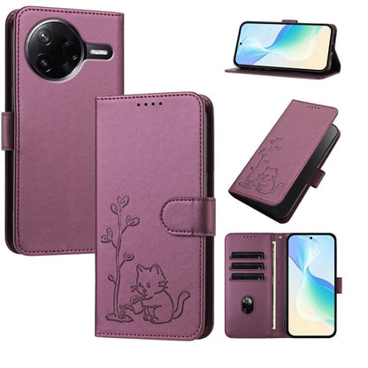 YX0014 Cat Watering Tree Buckle Vegan Leather Phone Case with Lanyard, For Xiaomi Poco M7 4G 169mm, For Xiaomi 15T Pro 5G, For Xiaomi 15T 5G, For Xiaomi Civi 5 Pro, For Xiaomi 15S Pro, For Xiaomi Poco F7 / Redmi Turbo 4 Pro                             ...