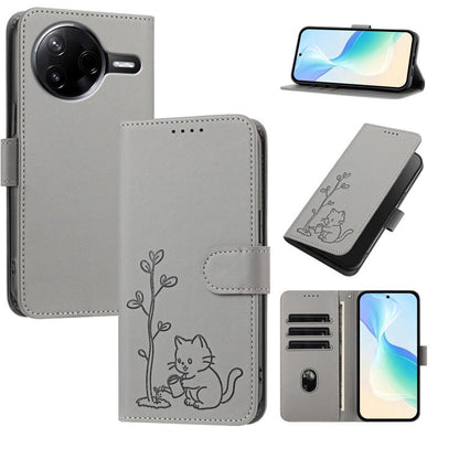 YX0014 Cat Watering Tree Buckle Vegan Leather Phone Case with Lanyard, For Xiaomi Poco M7 4G 169mm, For Xiaomi 15T Pro 5G, For Xiaomi 15T 5G, For Xiaomi Civi 5 Pro, For Xiaomi 15S Pro, For Xiaomi Poco F7 / Redmi Turbo 4 Pro                             ...