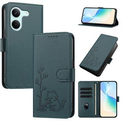 YX0014 Cat Watering Tree Buckle Vegan Leather Phone Case with Lanyard, For Xiaomi 17T 5G, For Xiaomi Poco X8 Pro Max / Redmi Turbo 5 Max, For Xiaomi Poco X8 Pro 5G / Redmi Turbo 5 5G, For Xiaomi 17 Ultra, For Xiaomi Poco F8 Ultra 5G / Redmi K90 Pro Max...