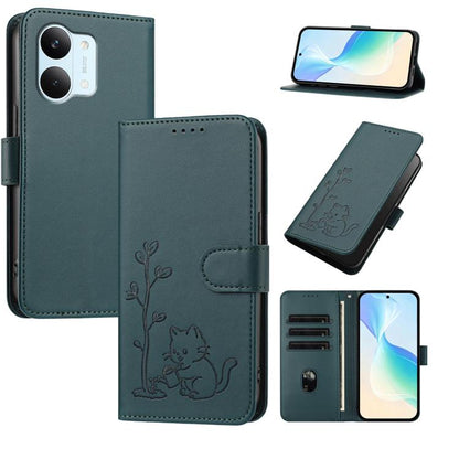 YX0014 Cat Watering Tree Buckle Vegan Leather Phone Case with Lanyard, For Xiaomi 17T 5G, For Xiaomi Poco X8 Pro Max / Redmi Turbo 5 Max, For Xiaomi Poco X8 Pro 5G / Redmi Turbo 5 5G, For Xiaomi 17 Ultra, For Xiaomi Poco F8 Ultra 5G / Redmi K90 Pro Max...