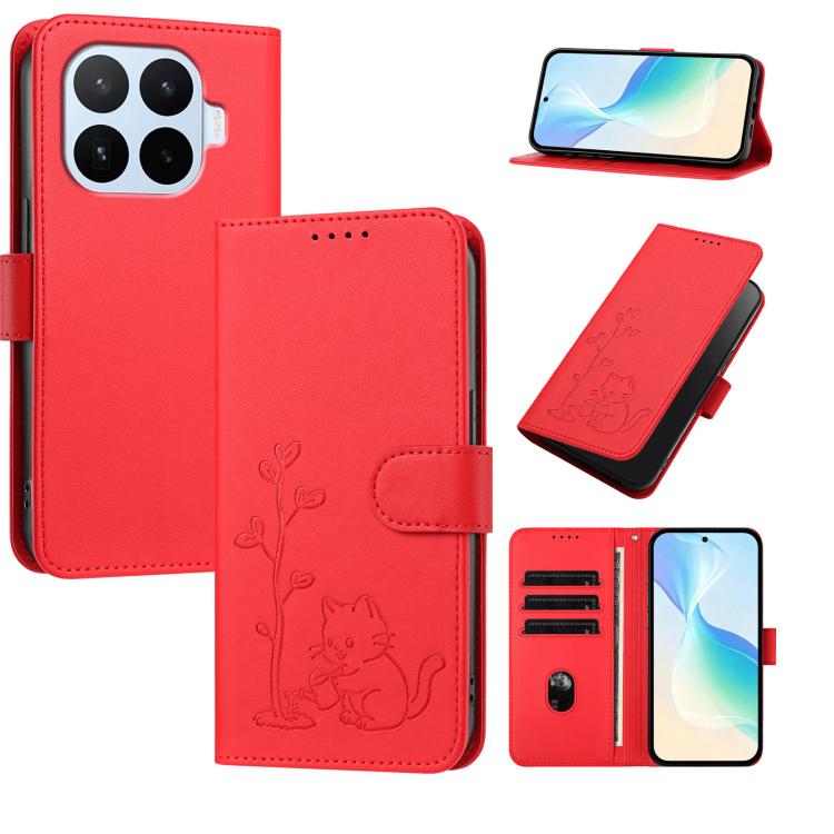 YX0014 Cat Watering Tree Buckle Vegan Leather Phone Case with Lanyard, For Xiaomi 17 Max 5G, For Xiaomi 17T Pro 5G, For Xiaomi 17T 5G, For Xiaomi Poco X8 Pro Max / Redmi Turbo 5 Max, For Xiaomi Poco X8 Pro 5G / Redmi Turbo 5 5G, For Xiaomi 17 Ultra    ...