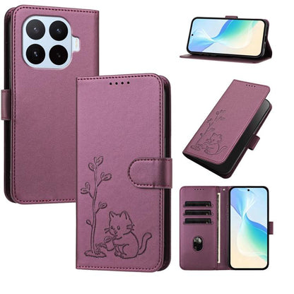 YX0014 Cat Watering Tree Buckle Vegan Leather Phone Case with Lanyard, For Xiaomi 17 Max 5G, For Xiaomi 17T Pro 5G, For Xiaomi 17T 5G, For Xiaomi Poco X8 Pro Max / Redmi Turbo 5 Max, For Xiaomi Poco X8 Pro 5G / Redmi Turbo 5 5G, For Xiaomi 17 Ultra    ...