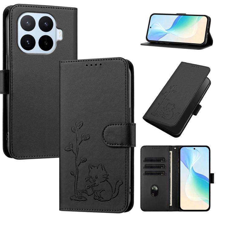 YX0014 Cat Watering Tree Buckle Vegan Leather Phone Case with Lanyard, For Xiaomi 17 Max 5G, For Xiaomi 17T Pro 5G, For Xiaomi 17T 5G, For Xiaomi Poco X8 Pro Max / Redmi Turbo 5 Max, For Xiaomi Poco X8 Pro 5G / Redmi Turbo 5 5G, For Xiaomi 17 Ultra    ...