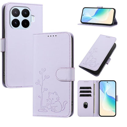 YX0014 Cat Watering Tree Buckle Vegan Leather Phone Case with Lanyard, For Xiaomi 17 Max 5G, For Xiaomi 17T Pro 5G, For Xiaomi 17T 5G, For Xiaomi Poco X8 Pro Max / Redmi Turbo 5 Max, For Xiaomi Poco X8 Pro 5G / Redmi Turbo 5 5G, For Xiaomi 17 Ultra    ...