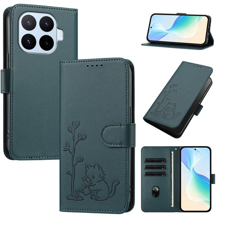 YX0014 Cat Watering Tree Buckle Vegan Leather Phone Case with Lanyard, For Xiaomi 17 Max 5G, For Xiaomi 17T Pro 5G, For Xiaomi 17T 5G, For Xiaomi Poco X8 Pro Max / Redmi Turbo 5 Max, For Xiaomi Poco X8 Pro 5G / Redmi Turbo 5 5G, For Xiaomi 17 Ultra    ...