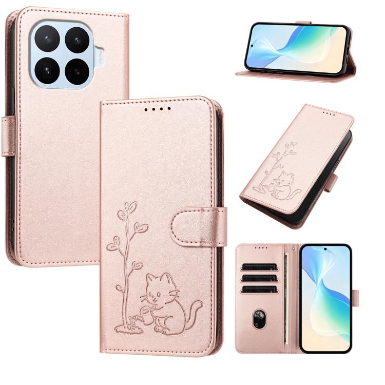 YX0014 Cat Watering Tree Buckle Vegan Leather Phone Case with Lanyard, For Xiaomi 17 Max 5G, For Xiaomi 17T Pro 5G, For Xiaomi 17T 5G, For Xiaomi Poco X8 Pro Max / Redmi Turbo 5 Max, For Xiaomi Poco X8 Pro 5G / Redmi Turbo 5 5G, For Xiaomi 17 Ultra    ...