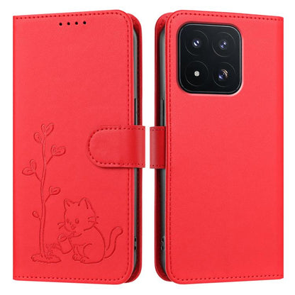 YX0014 Cat Watering Tree Buckle Vegan Leather Phone Case with Lanyard, For Xiaomi 17 Max 5G, For Xiaomi 17T Pro 5G, For Xiaomi 17T 5G, For Xiaomi Poco X8 Pro Max / Redmi Turbo 5 Max, For Xiaomi Poco X8 Pro 5G / Redmi Turbo 5 5G, For Xiaomi 17 Ultra    ...